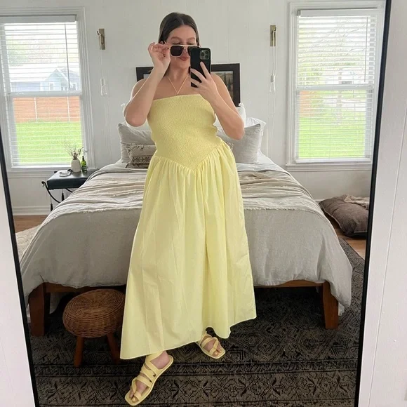 Anna October Lea Yellow Midi Dress - Picture 10 of 14